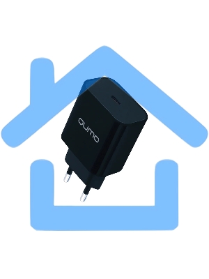 Сетевое зарядное устройство Qumo Energy light (Charger 0050) PD 20W, 1USB Type-C, черный