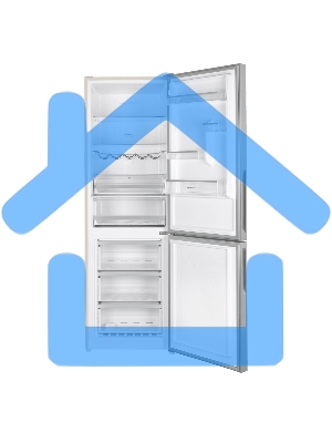 Холодильник Maunfeld MFF185NFBG бежевый двухкамерный инвертор 240/100л морозилка снизу, No Frost