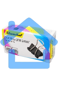Зажимы Silwerhof 510015 сталь 25мм черный (упаковка: 12шт) картонная коробка