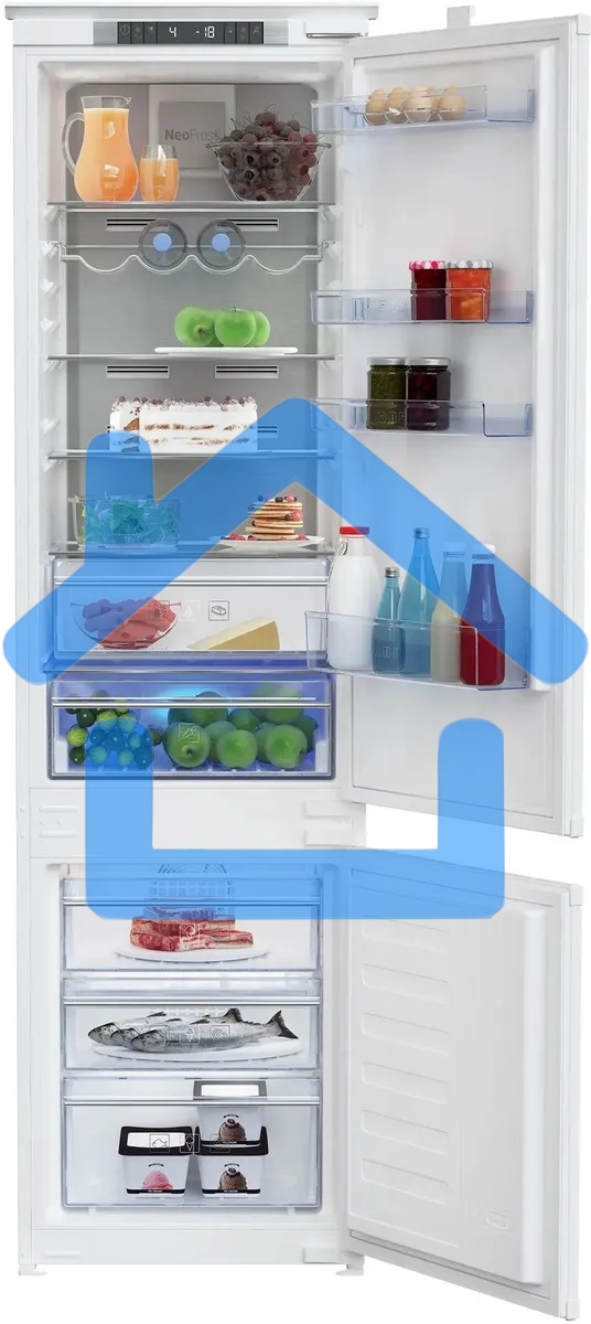 Встраиваемый холодильник Beko Diffusion BCNA306E2S двухкамерный белый