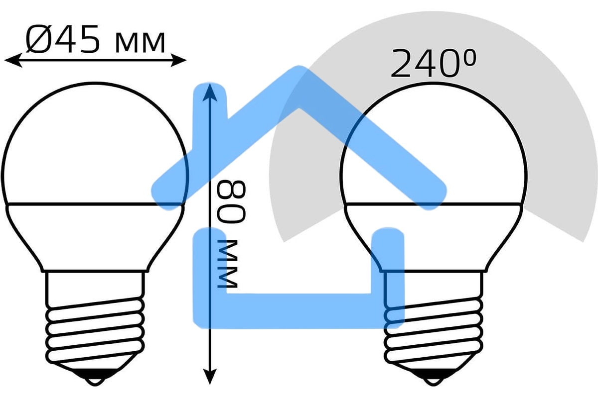 Лампа светодиодная Gauss Led Globe-dim E27 7Вт 4100К диммируемая 105102207-D