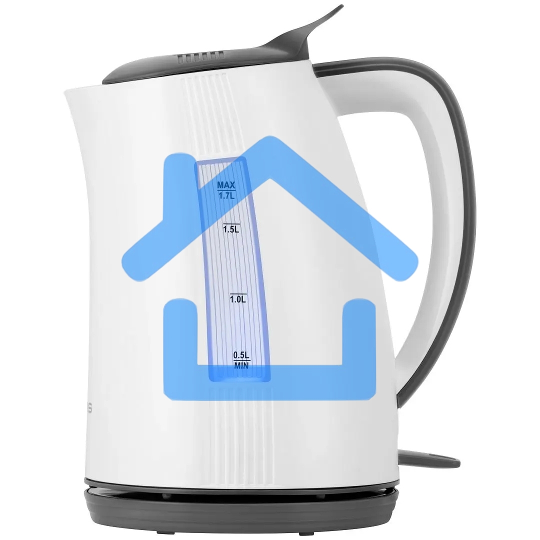 Чайник электрический Polaris PWK1708C Water Way Pro, белый/серый