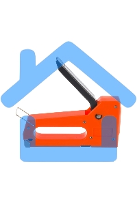 Степлер мебельный пластиковый, со скобами 100 шт, тип скобы 53, 4-8 мм Sparta