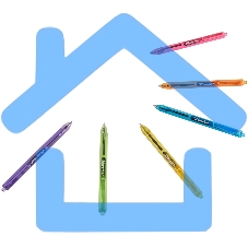 Набор ручек гелевых автоматических Silwerhof NG Fresh, d=0.5мм, синие чернила, блистер с европодвесом (6шт) сменный стержень