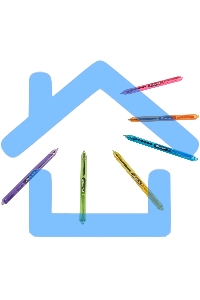 Набор ручек гелевых автоматических Silwerhof NG Fresh, d=0.5мм, синие чернила, блистер с европодвесом (6шт) сменный стержень