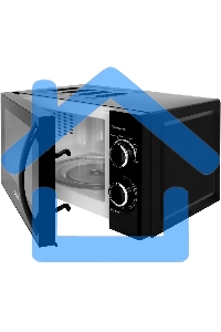 Микроволновая печь Galanz MOS-2001MB черный, 20 л, 700 Вт, переключатели - поворотный механизм