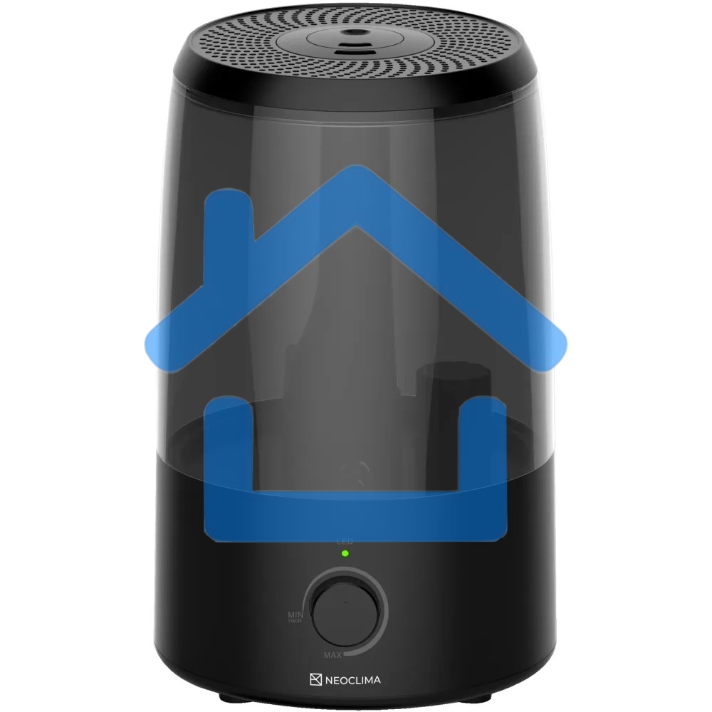 Увлажнитель воздуха ультразвуковой Neoclima ONYX 3.5L черный, объем 3.5л, механика