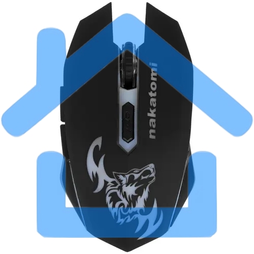 Мышь беспроводная Nakatomi MROG-15U черный, 1600 dpi, радиоканал, USB, кнопки - 6