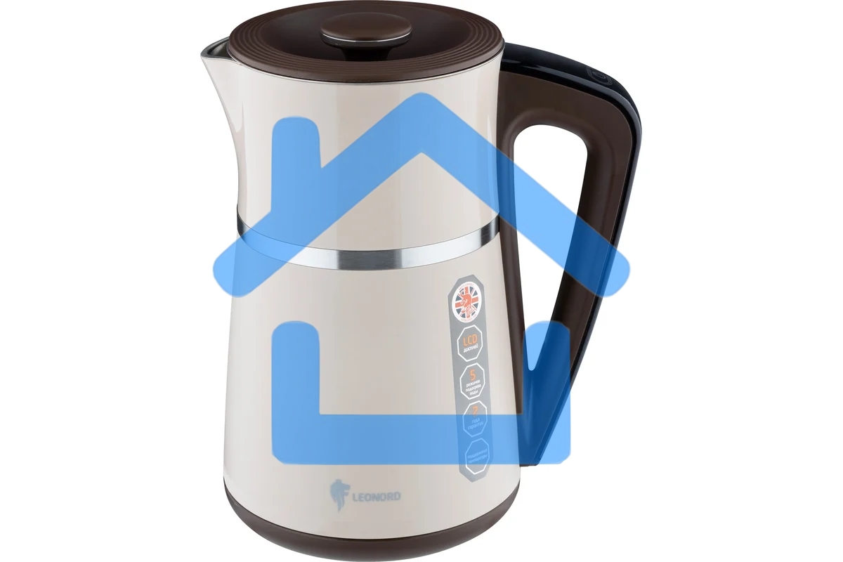 Чайник электрический LEONORD LE-1512 1,7 л, 2200 Вт, бежевый