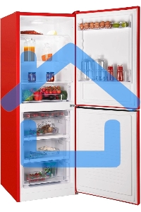 Холодильник Nordfrost NRB 161NF R красный двухкамерный 170/105 л морозилка снизу