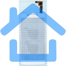 Сенсорное стекло (тачскрин) для DNS S4507, белое