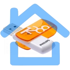 Флешка USB 128 Gb PHILIPS VIVID2.0 128 Gb, USB 2.0