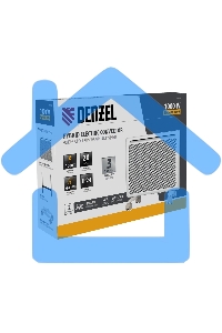 Конвектор гибридный Denzel HybridX-1000 белый, 1000 Вт, 20 м2, термостат, дисплей