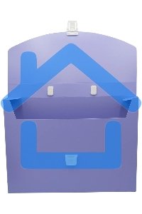 Папка-портфель Бюрократ Pastel PASTPP01VIO 1 отделение, A4, пластик, 0.7мм, фиолетовый