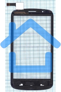 Сенсорное стекло (тачскрин) для DNS S4504, черное