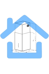 Вытяжка островная LEX Mono 400 нержавеющая сталь, 40 см, 850 куб. м/ч, 50 дБ