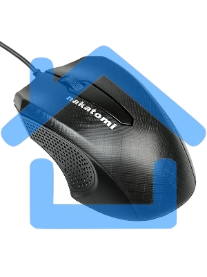 Мышь проводная Nakatomi MON-07U черный, 800 dpi, USB, кнопки - 3