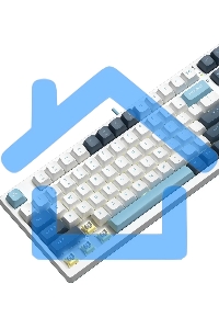 Клавиатура проводная A4Tech Fstyler FS300 (FS300 PANDA SNOWBOARDING), USB, белый/синий