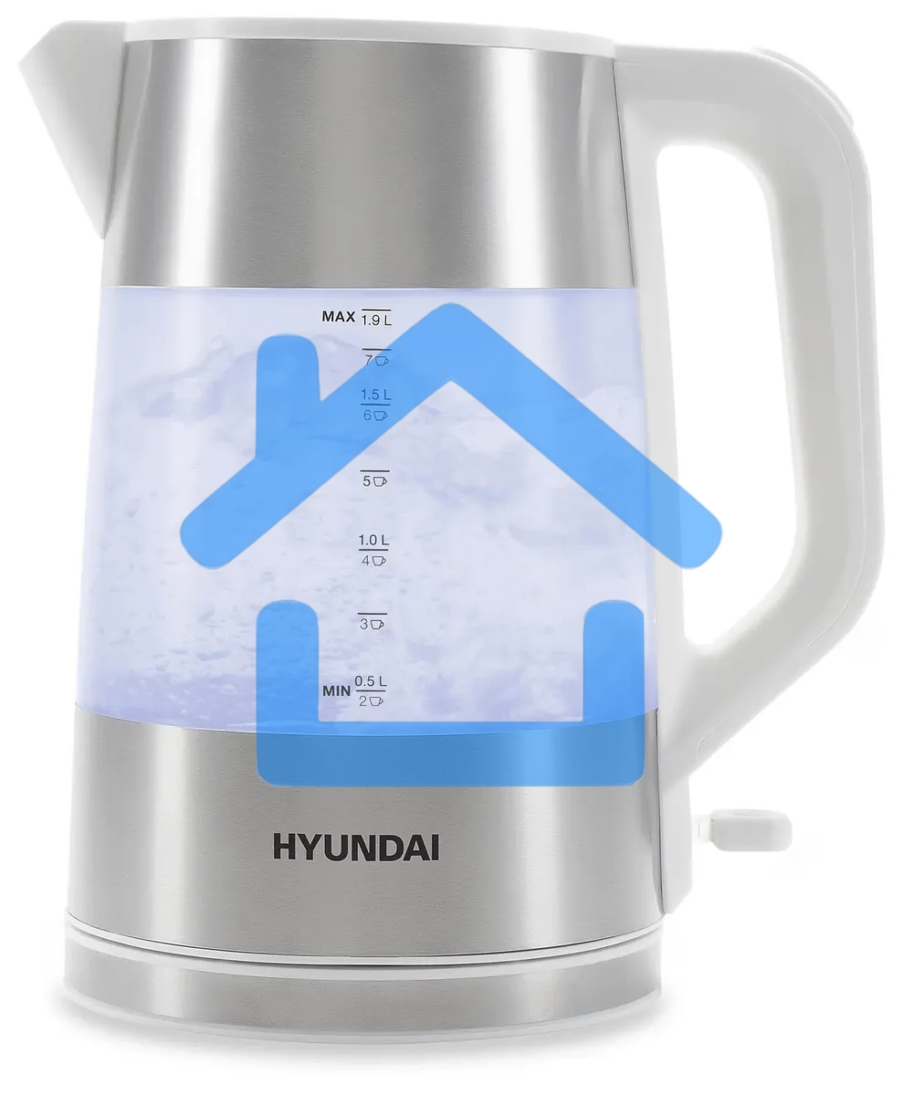 Чайник электрический Hyundai HYK-P4025 1.9л. 2200Вт белый (корпус: пластик)