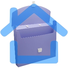 Папка-портфель Бюрократ Pastel PASTPP01VIO 1 отделение, A4, пластик, 0.7мм, фиолетовый