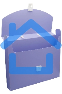 Папка-портфель Бюрократ Pastel PASTPP01VIO 1 отделение, A4, пластик, 0.7мм, фиолетовый