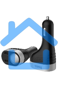Автомобильная зарядка HOCO Z29 Regal, 2xUSB + прикуриватель, 3.1A, 96W, черный