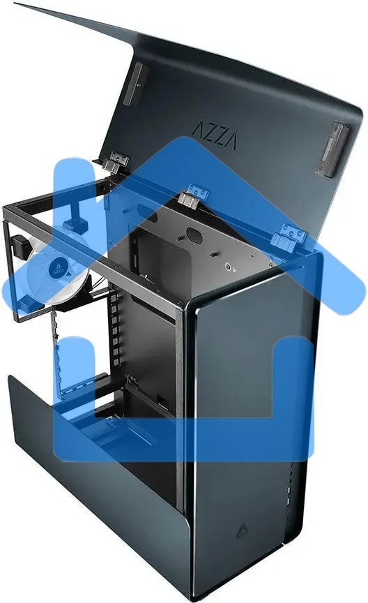 Компьютерный корпус Azza Cast черный без БП ATX 3x120мм 2x140мм 2xUSB 3.0 audio bott PSU