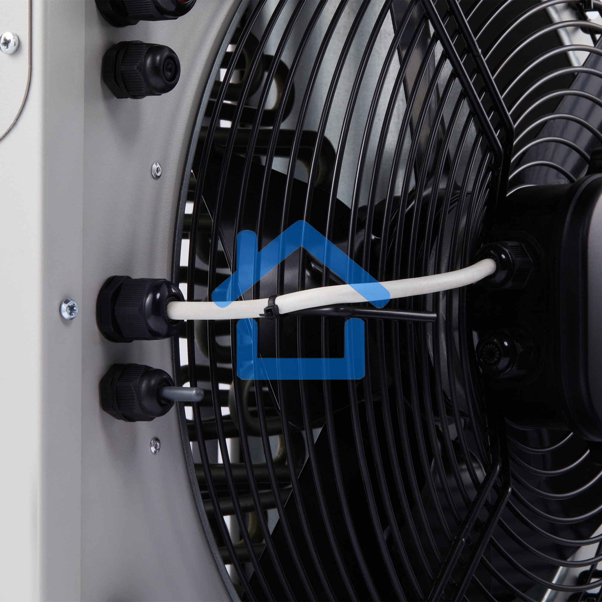 Тепловентилятор Ballu BHP-MW2-10, серый, 10 кВт, 100 м2, механический термостат, пульт д/у