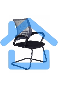 Кресло компьютерное Бюрократ CH-695N-AV/DG/TW-11 серый TW-04, сиденье черный TW-11, на полозьях