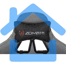 Кресло игровое Zombie 2 серый/черный, крестов. пластик