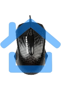 Мышь проводная Nakatomi MON-07U черный, 800 dpi, USB, кнопки - 3