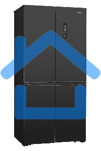 Холодильник Nordfrost RFQ 510 NFB inverter графитовый трехкамерный 286/141л морозилка снизу, No Frost, Side-by-Side