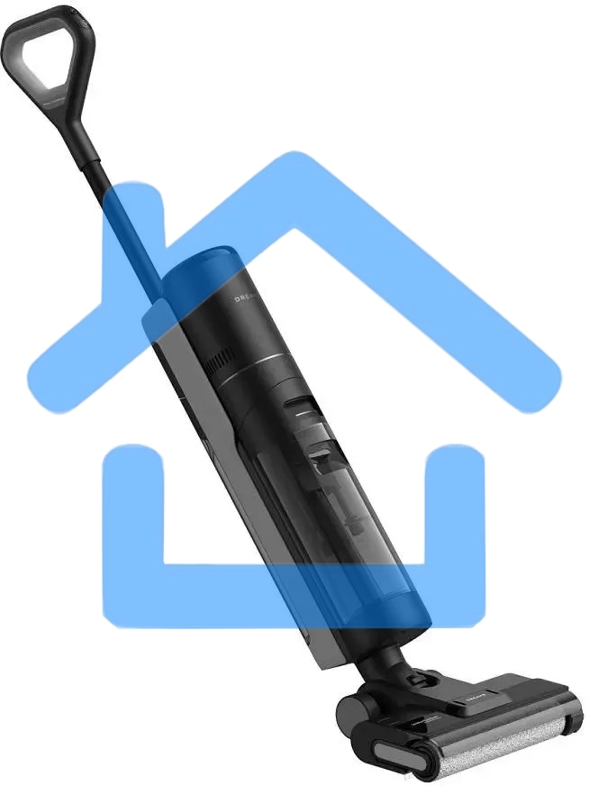 Пылесос вертикальный моющий Dreame Wet and Dry Vacuum H12S черный, питание от аккумулятора, 300 Вт, уборка влажная/сухая, пылесборник 0.7 л, работа от АКБ max 35 мин