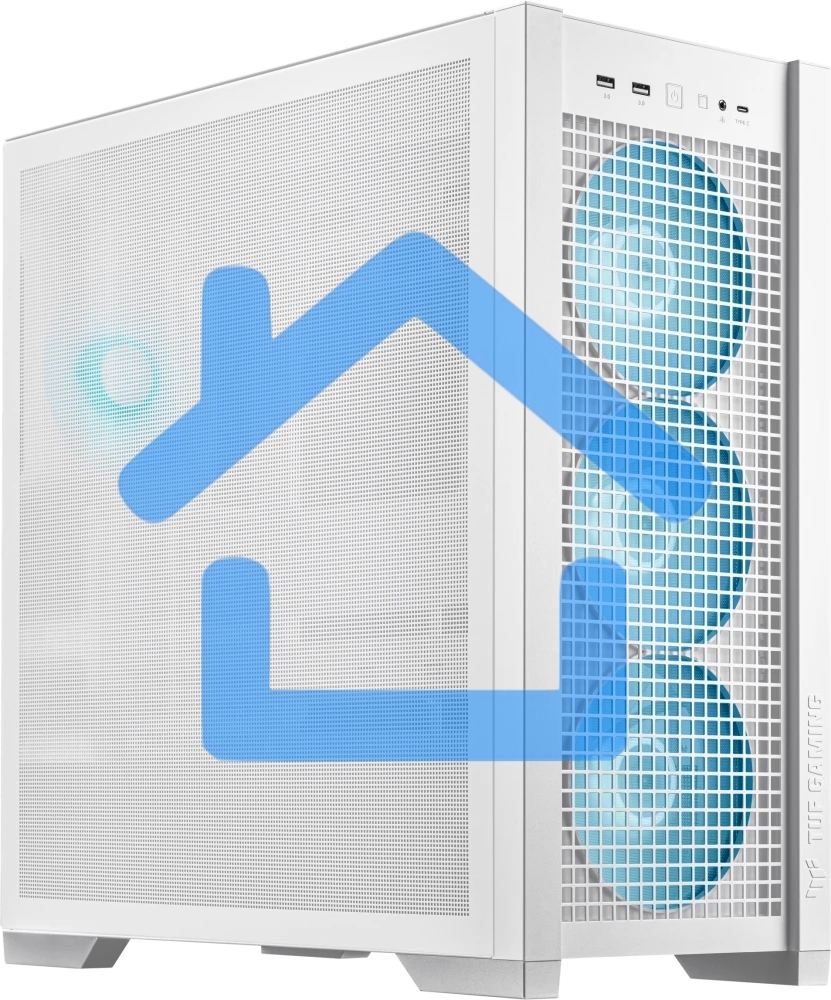 Компьютерный корпус ASUS TUF GAMING GT302 TG ARGB белый/ GT302/ARGB FANS/WHT (90DC00I3-B19000)