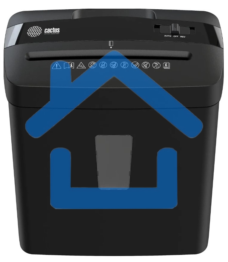 Шредер Cactus CS-SH-A3 (секр.P-4) перекрестный 6.лист. 13лтр. скобы пл.карты