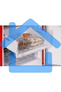 Холодильник Nordfrost NRB 164NF R красный двухкамерный 238/105 л морозилка снизу