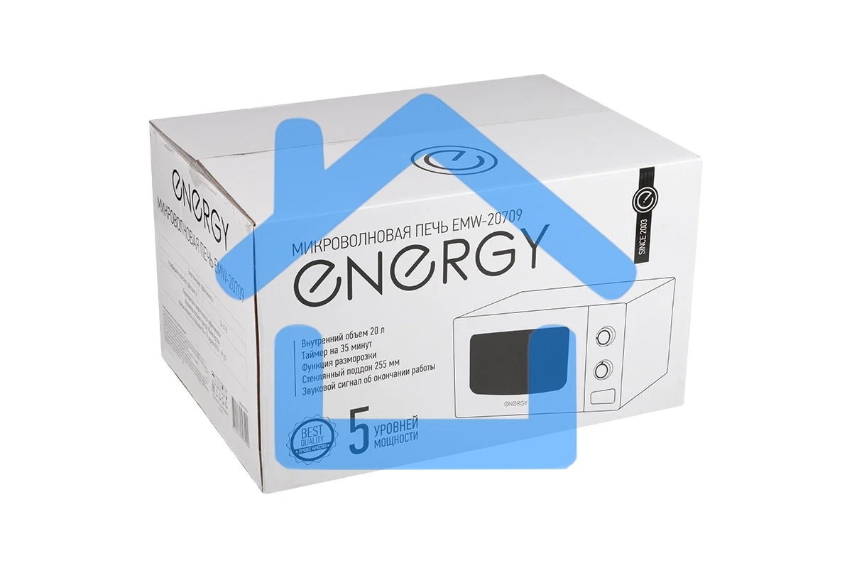 Микроволновая печь ENERGY EMW-20709 (108319) белый, 20 л, 700 Вт, переключатели - поворотный механизм