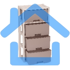 Комод Альтернатива Колорит, 4 секции, бежевый М7834