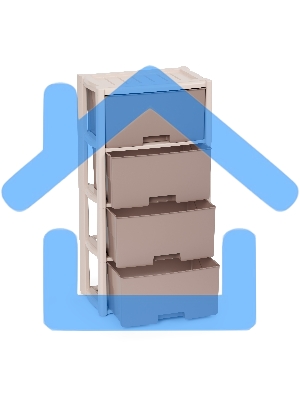 Комод Альтернатива Колорит, 4 секции, бежевый М7834