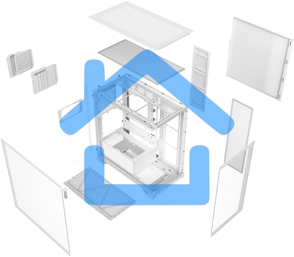 Компьютерный корпус XPG INVADER X белый (INVADERXMTWOF-WHCWW) Mid-Tower, Micro-ATX, Mini-ITX, Standard-ATX, USB 3.2 Gen2 Type-A, USB 3.2 Gen2 Type-C