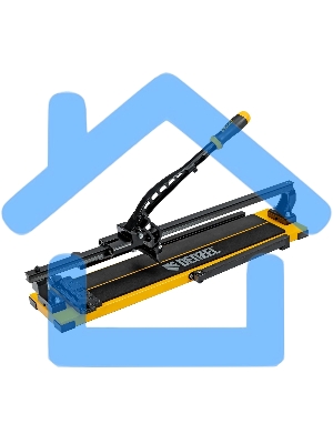 Плиткорез рельсовый 600х16мм, каретка на подш., стальная станина, усил. рукоятка-пенал Denzel