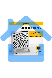 Конвектор гибридный Denzel HybridX-1000 белый, 1000 Вт, 20 м2, термостат, дисплей