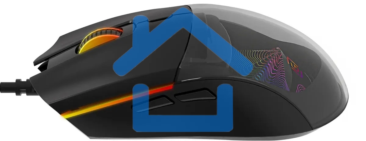 Мышь проводная Oklick 714GM черный, 3200 dpi, USB, кнопки - 7