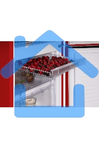 Холодильник Nordfrost NRB 164NF R красный двухкамерный 238/105 л морозилка снизу