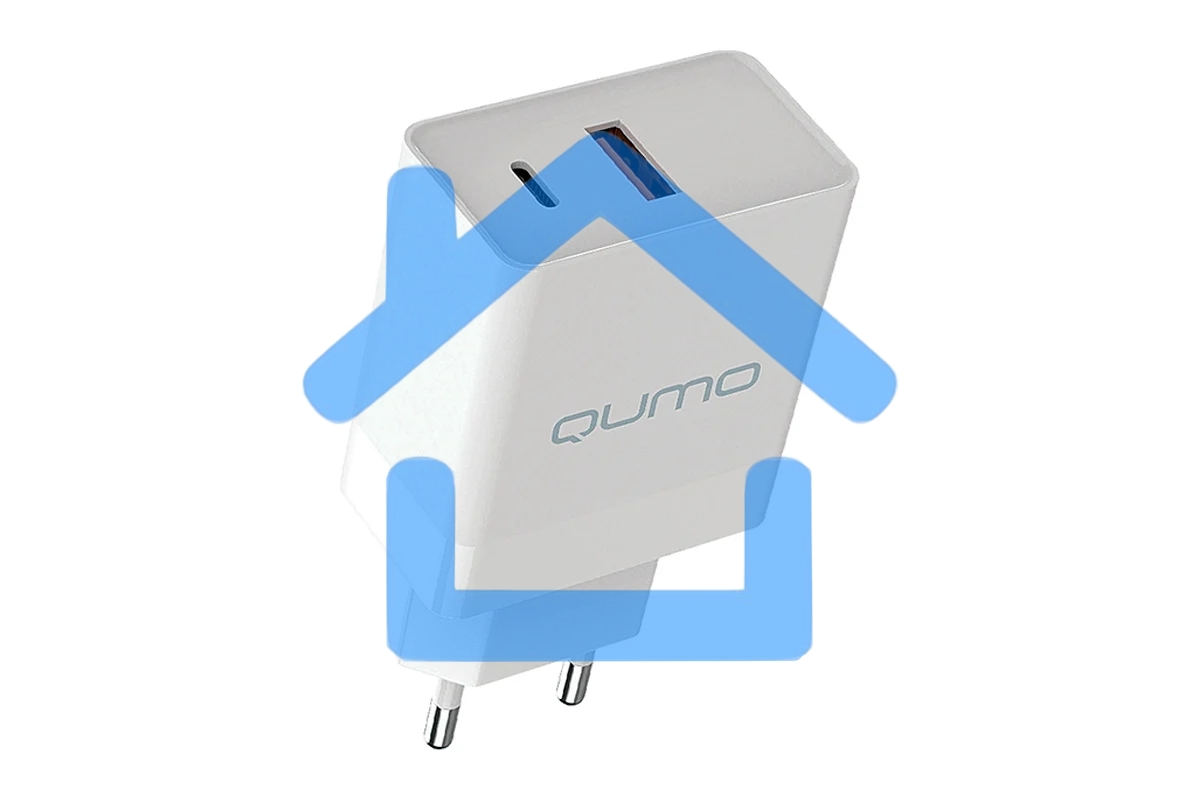 Сетевое зарядное устройство Qumo Energy light (Charger 0052) PD 20W, 2USB, Type-C + QC3.0, белый