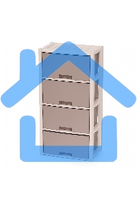 Комод Альтернатива Колорит, 4 секции, бежевый М7834