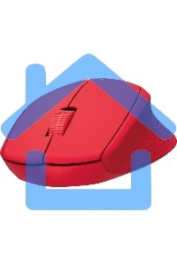 Мышь беспроводная Logitech M280 красный, 1000 dpi, радиоканал, USB, кнопки - 3