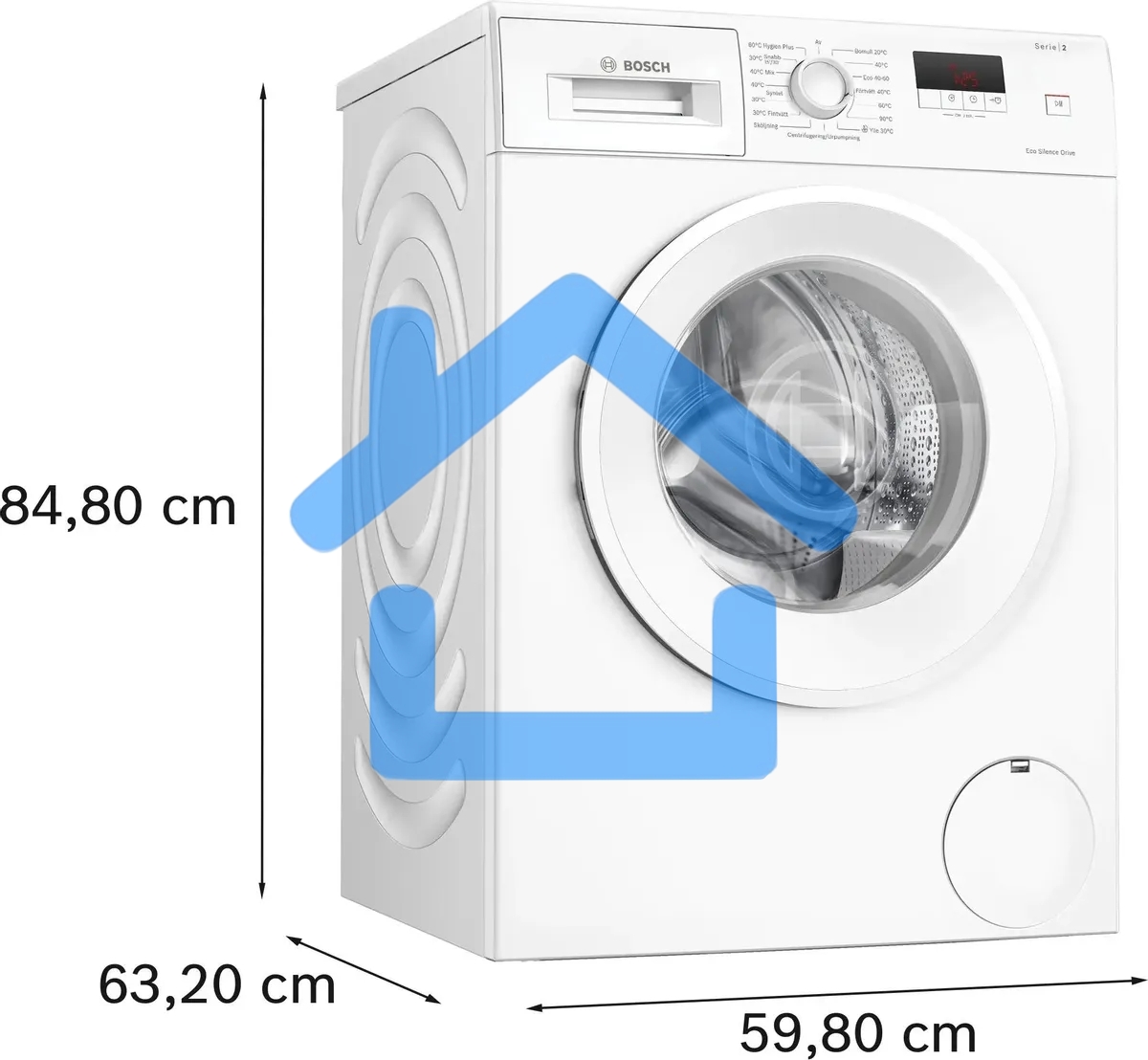 Стиральная машина Bosch WGE03200SN белый, загрузка фронтальная 8 кг, 1200 об/мин., класс: А