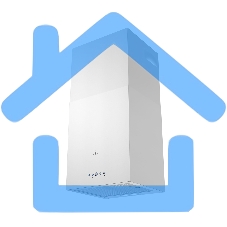 Вытяжка островная LEX Mono 400 белый, 40 см, 850 куб. м/ч, 50 дБ