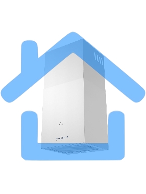 Вытяжка островная LEX Mono 400 белый, 40 см, 850 куб. м/ч, 50 дБ